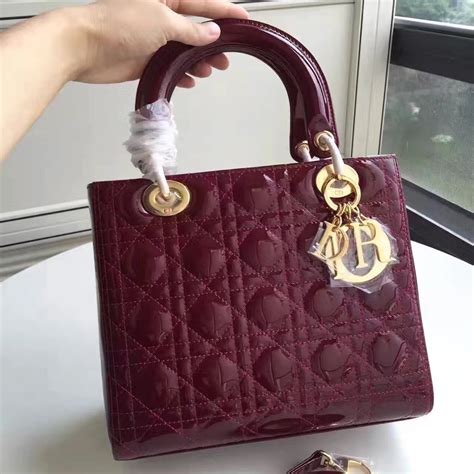 lady dior medium burgandy